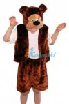 Костюм Медведя, костюм Бурого медведя, детский карнавальный костюм из искусственного меха Бурый медведь, детский карнавальный костюм медвежонка, фирма Остров игрушки, Карнавалия